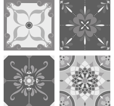 Posavasos patrón gris intrincado - TenVinilo