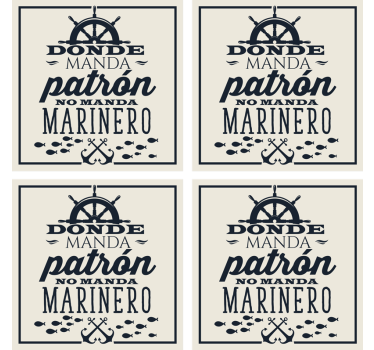 Posavasos frase donde manda patrón - TenVinilo