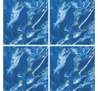 Posavasos efecto mármol azul torcido - TenVinilo