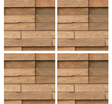 Posavasos imitación madera abstracta - TenVinilo