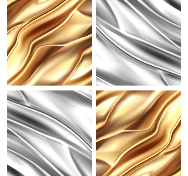 Posavasos olas metálicas brillantes - TenVinilo