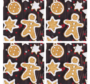 Posavasos navideño de galletas de navidad - TenVinilo