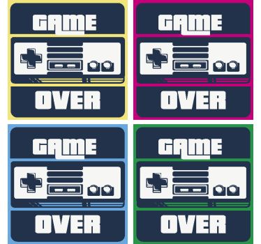 Posavasos frikis GameBoy frase Game over - TenVinilo