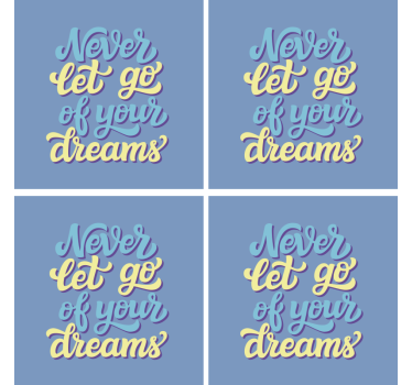 Posavasos con frases arte tipográfico inspirador - TenVinilo