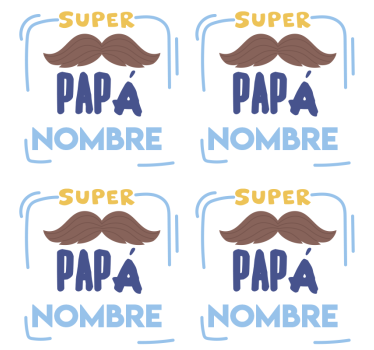 Posavasos super papa con nombre - TenVinilo