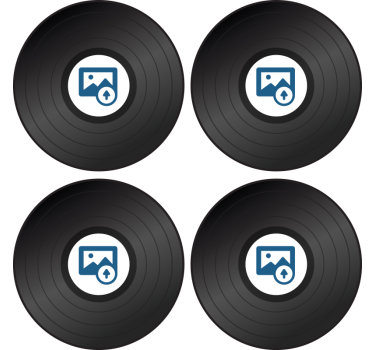 Posavasos disco de vinilo con fotografía - TenVinilo