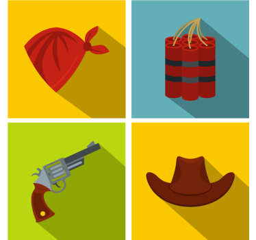 Posavasos frikis sombrero de vaquero y dinamita - TenVinilo