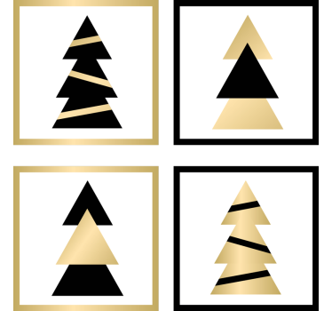 Posavasos navidad patrón árbol elegante  - TenVinilo