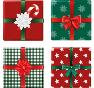 Posavasos navidad cajas regalos con dulces - TenVinilo