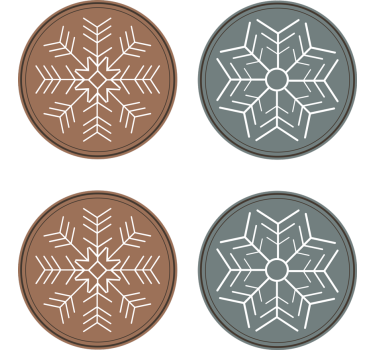 Posavasos navideño colección de copos de nieve - TenVinilo