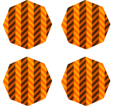 Posavasos halloween patrón chevron naranja - TenVinilo