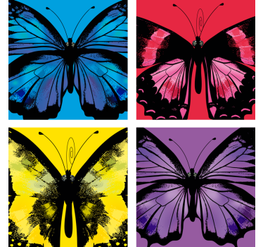Posavasos originales hermosa y colorida mariposa - TenVinilo