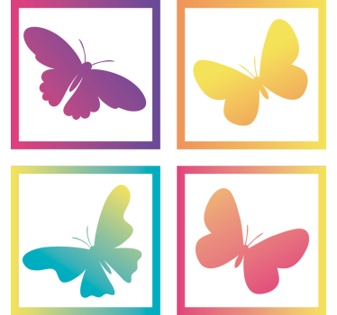 Posavasos mariposas tonos gradientes - TenVinilo
