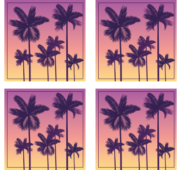 Posavasos sol de los 70 cielo morado - TenVinilo