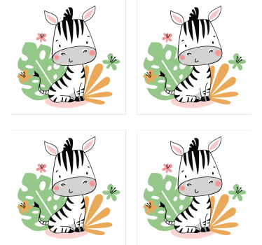 Posavasos frikis personaje de cebra adorable - TenVinilo