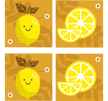 Posavasos original limones dibujados - TenVinilo