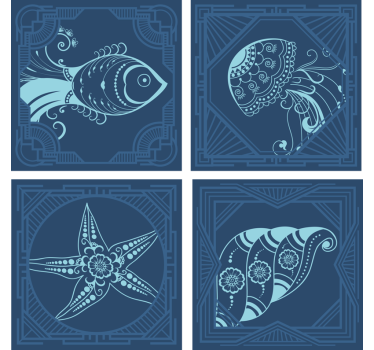 Posavasos frikis criaturas marinas fantásticas - TenVinilo
