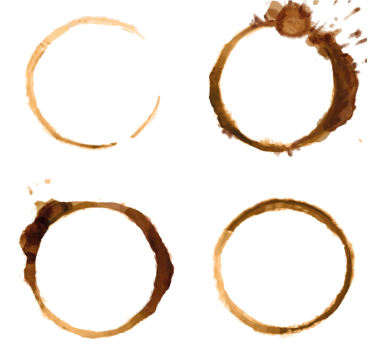 Posavasos con motivos de manchas de café - TenVinilo