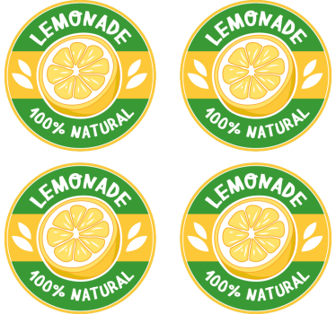 Posavasos con frases rodaja de limón natural - TenVinilo