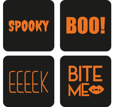 Posavasos halloween gráfico de texto halloween - TenVinilo