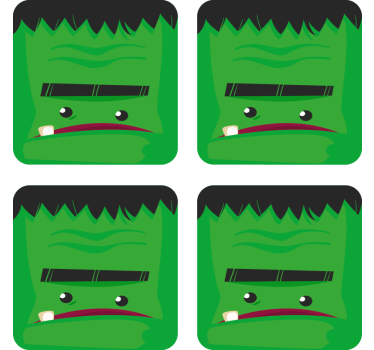 Posavasos halloween ilustración del monstruo frankenstein - TenVinilo