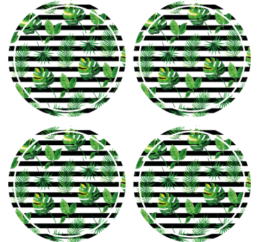 Posavasos idea hoja tropical - TenVinilo