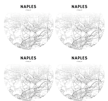 Posavasos personalizable contorno del mapa de nápoles - TenVinilo