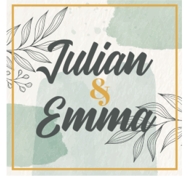 Posavasos boda diseño de nombre personalizado - TenVinilo