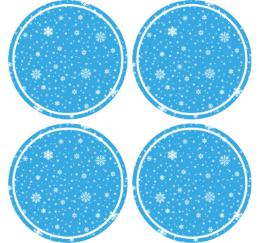 Posavasos navideño con diseño de copos de nieve - TenVinilo