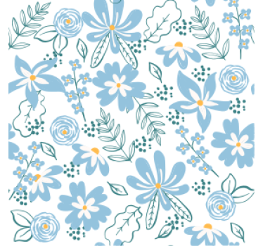 Posavasos patrón floral botánico - TenVinilo
