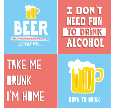 Posavasos cerveza frases divertidas de bebidas - TenVinilo