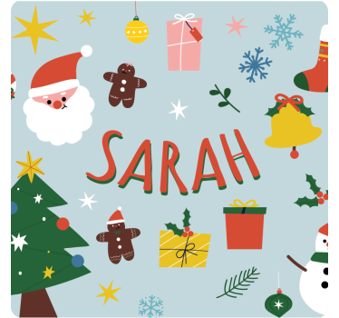 Posavasos navideño santa y regalos festivos - TenVinilo