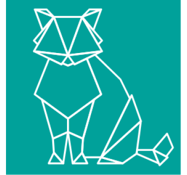 Posavasos frikis contorno de animal geométrico - TenVinilo