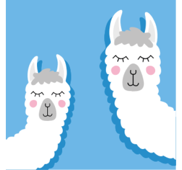 Posavasos frikis personajes de llama juguetones - TenVinilo