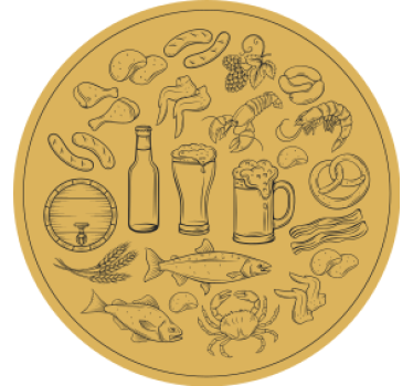 Posavasos cerveza iconos de comida y bebida - TenVinilo