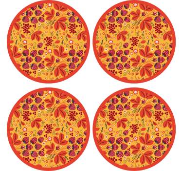 Posavasos motivo floral vibrante - TenVinilo
