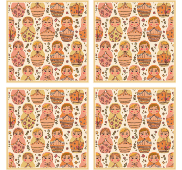Posavasos frikis con diseño de muñecas matryoshka - TenVinilo