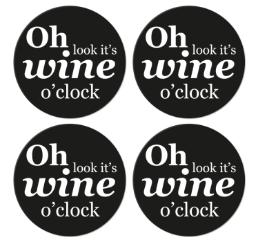 Posavasos con texto Oración oh mira es posavasos de vino en punto - TenVinilo