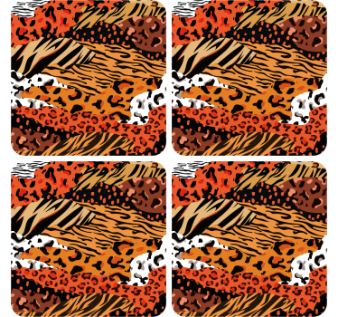 Posavasos imitación Huella animal - TenVinilo