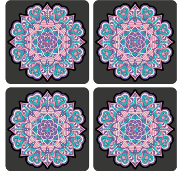 Posavasos de azulejos Mandala boho - TenVinilo