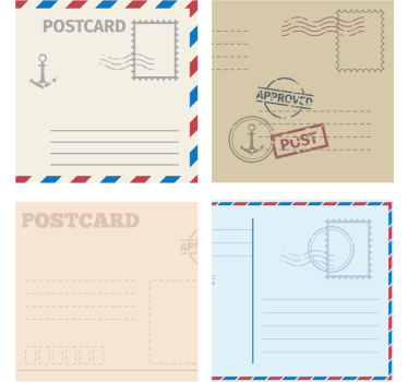 Posavasos moderno diseño de tarjeta vintage - TenVinilo