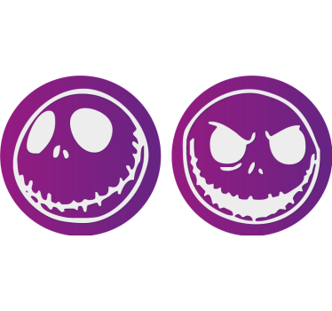 Posavasos halloween caras de calavera - TenVinilo