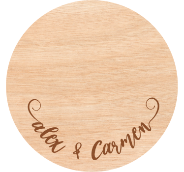 Posavasos de boda Elegante con texto - TenVinilo