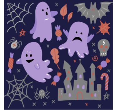 Posavasos halloween fantasmas juguetones - TenVinilo