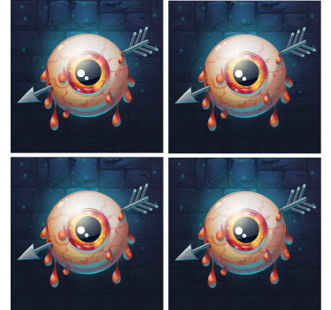 Posavasos halloween gráfico de ojo goteante - TenVinilo