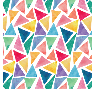 Posavasos patrón triangular colorido - TenVinilo