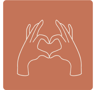 Posavasos frikis gesto de mano en forma de corazón - TenVinilo