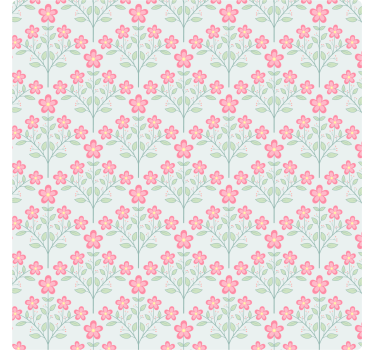 Posavasos patrón floral en pastel - TenVinilo