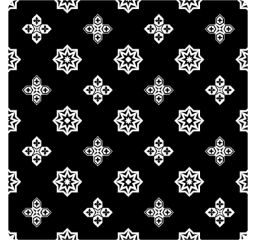 Posavasos patrón floral geométrico - TenVinilo
