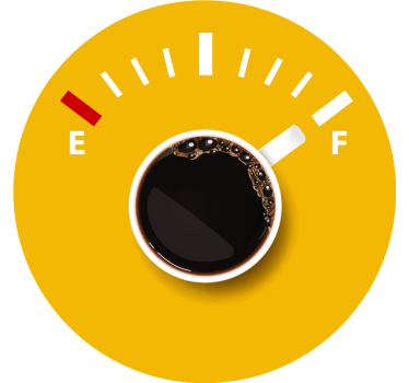Posavasos personalizable indicador de nivel de café - TenVinilo